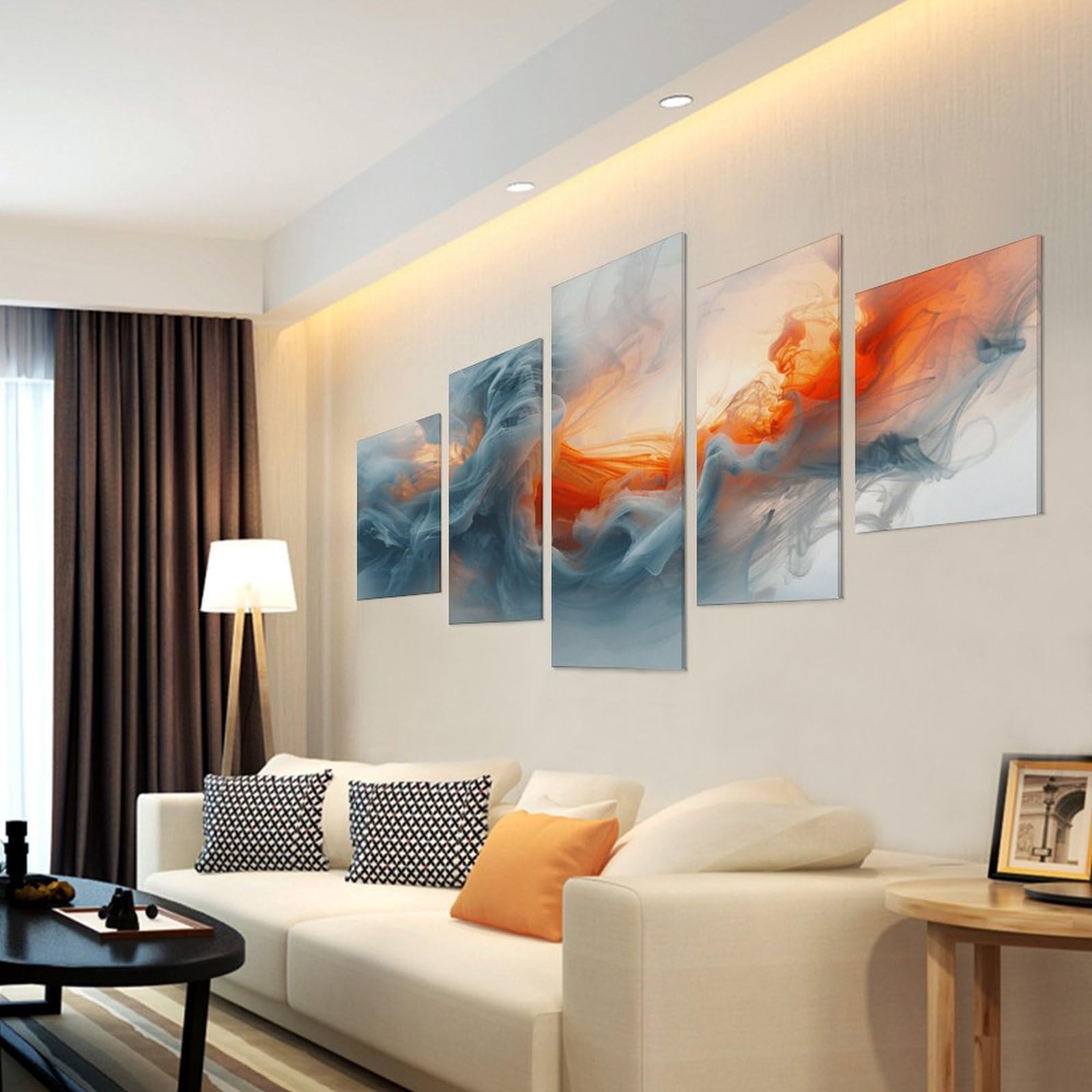 40！キャンバスアート Amazon.co.jp: BNSSJAVS キャンバスウォールアート 5ピース、40 x 22